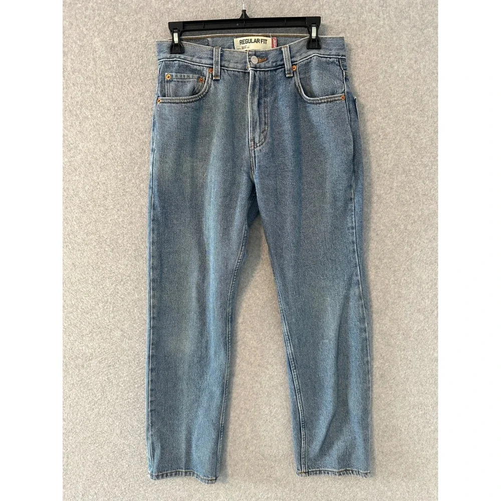 Levi's 505 Regular Fit Jeans Mens 30x30 Medium Wash Blue Straight Leg Denim